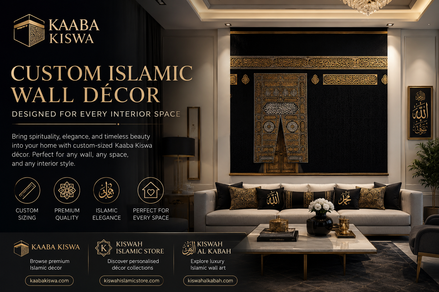 Custom Islamic Wall Décor for UK Homes | Kaaba Kiswa