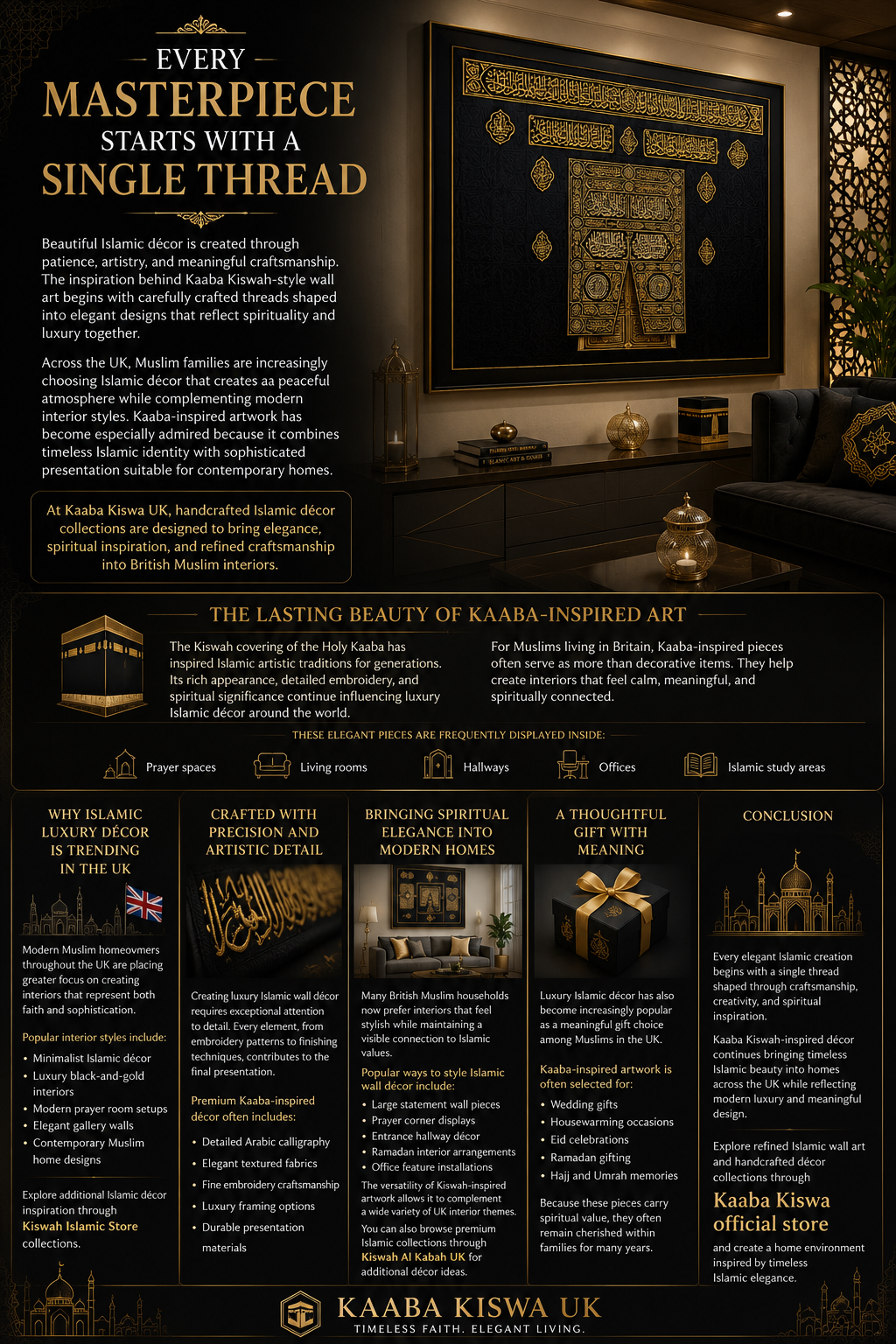Its All Begins With Threads | Premium Kaaba Kiswah Decor UK