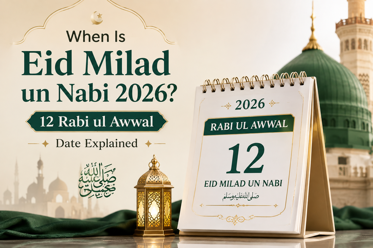 Eid Milad un Nabi 2026 UK date and 12 Rabi ul Awwal