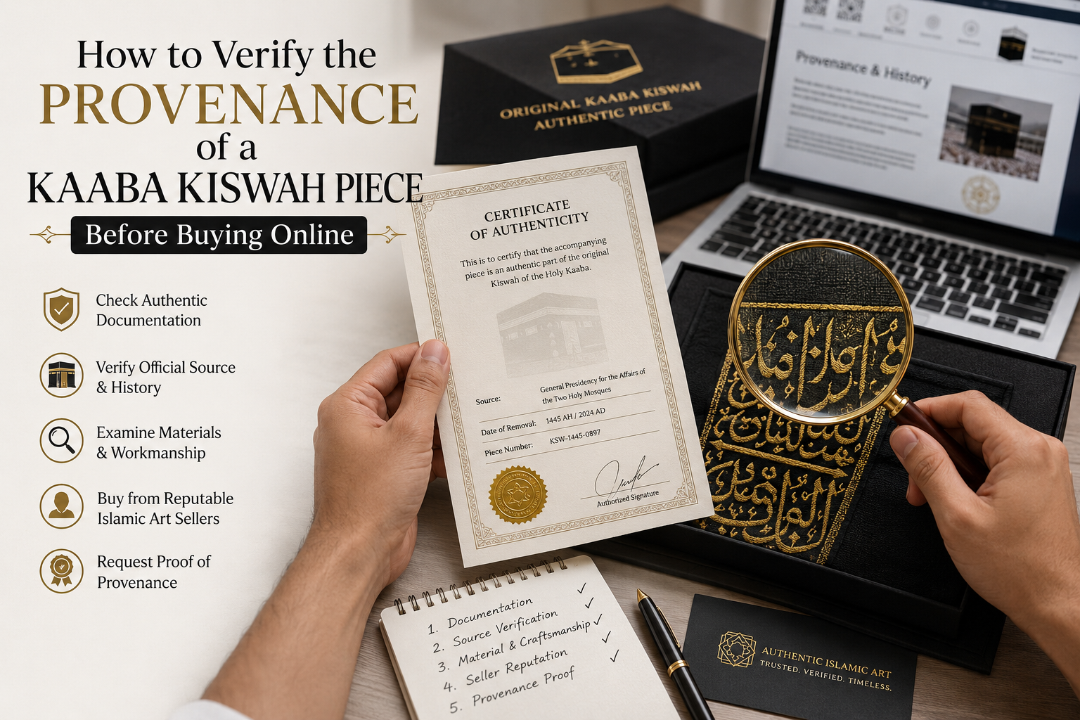 Kaaba Kiswah provenance verification guide