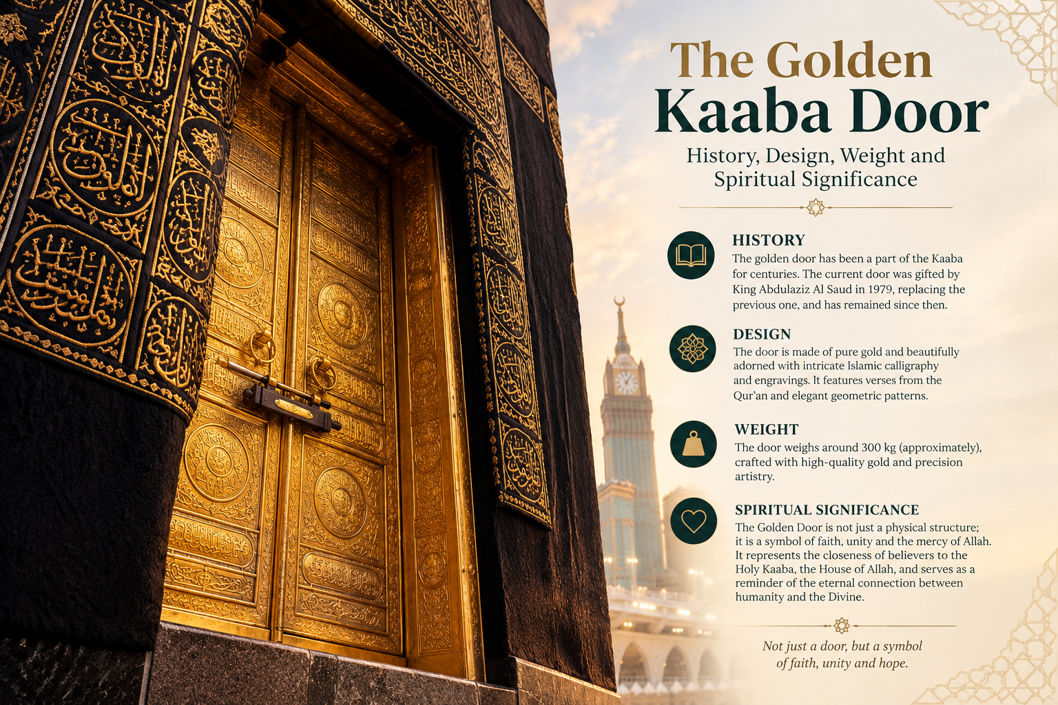 Golden Kaaba Door at the Holy Kaaba in Makkah