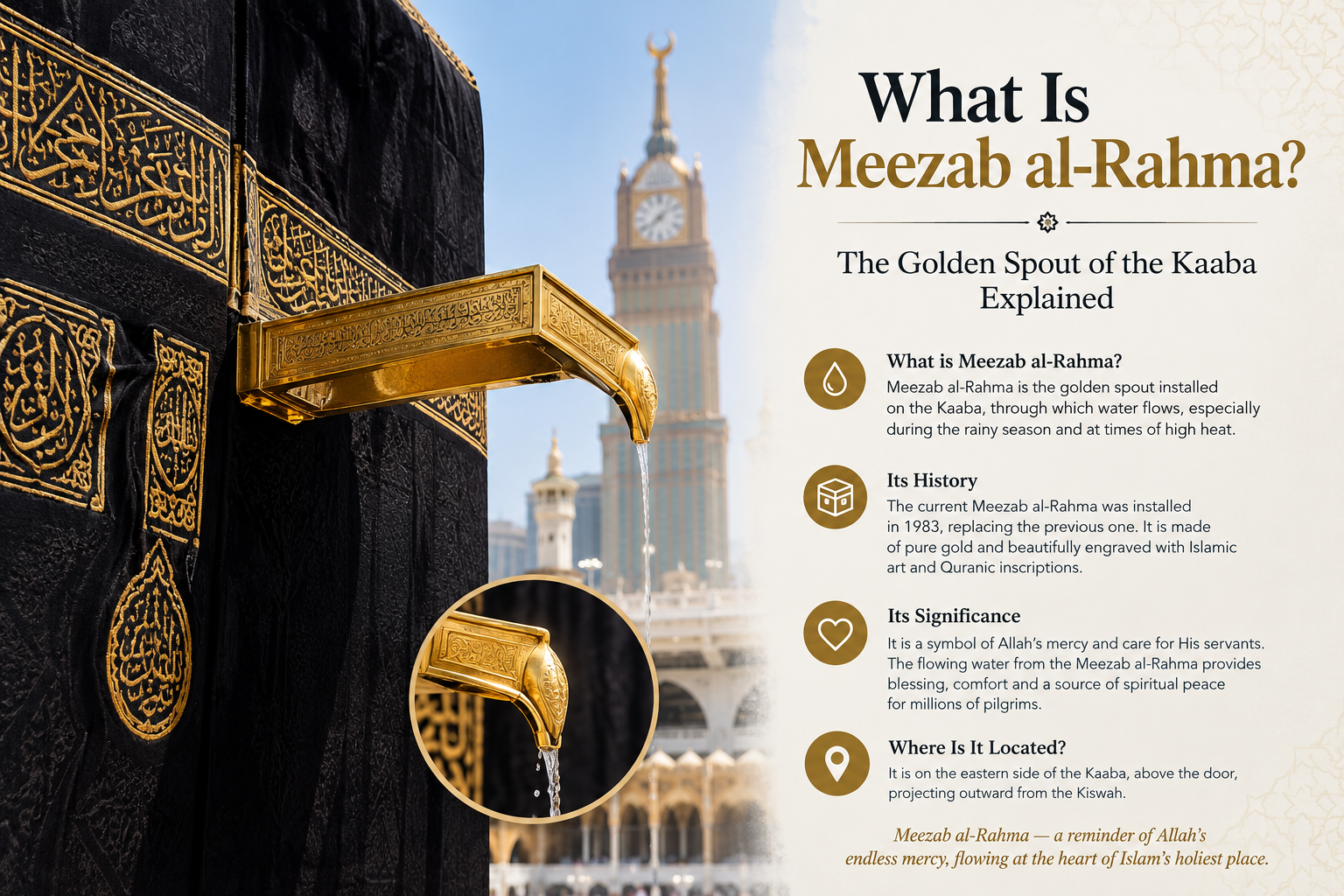 Meezab al-Rahma Golden Spout of the Kaaba